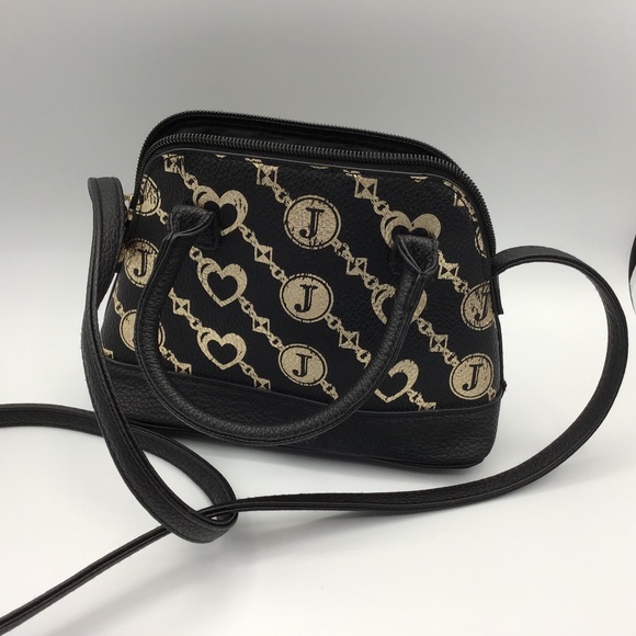 JUSTICE Black & Gold Women/Girls' Handbag / Crossbody Youth Purse - Picture 1 of 7